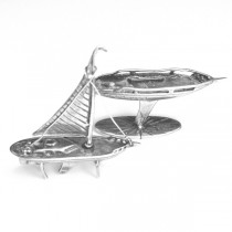 vechi miniaturi navale, din argint . manufactura de atelier italian